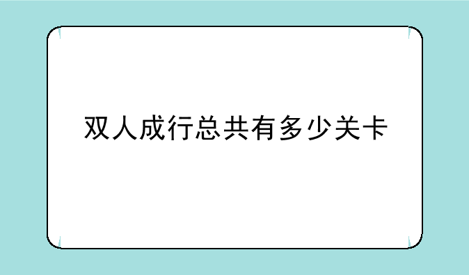 双人成行总共有多少关卡