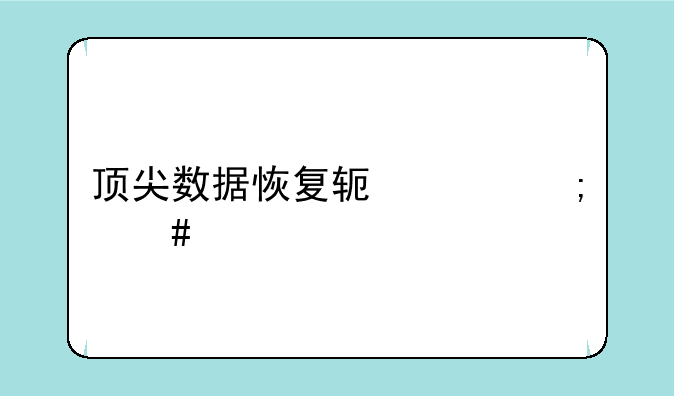 顶尖数据恢复软件怎么激活